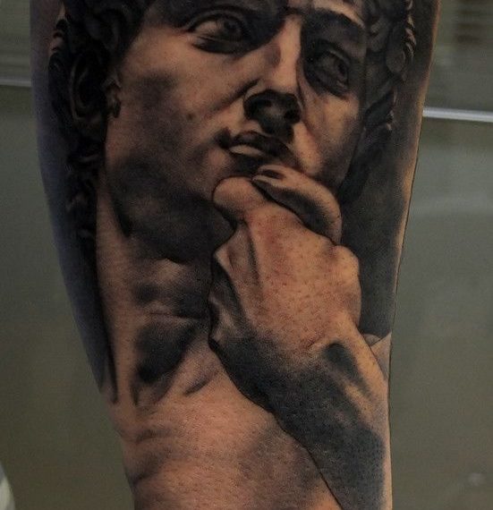 xavi garcia boix tattoo retrato realismo portrait realism tatuaje valencia diversos random david miguel angel-01 sculpture escultura