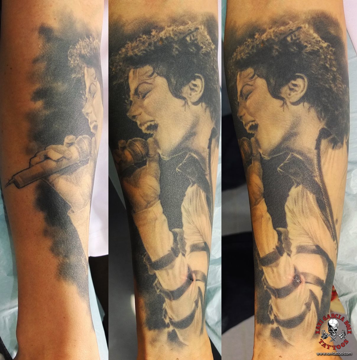 xavi garcia boix tattoo retrato realismo portrait realism tatuaje valencia tatuajes personajes famosos famous characters MICHAEL-JACKSON-04