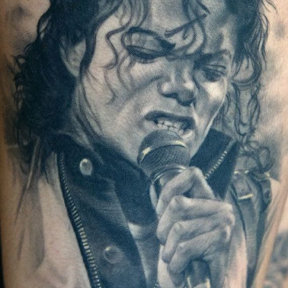 xavi garcia boix tattoo retrato realismo portrait realism tatuaje valencia tatuajes personajes famosos famous characters Michael jackson 06