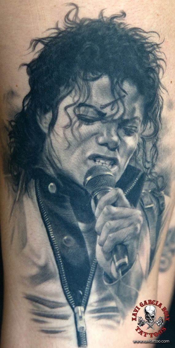 xavi garcia boix tattoo retrato realismo portrait realism tatuaje valencia tatuajes personajes famosos famous characters Michael jackson 06